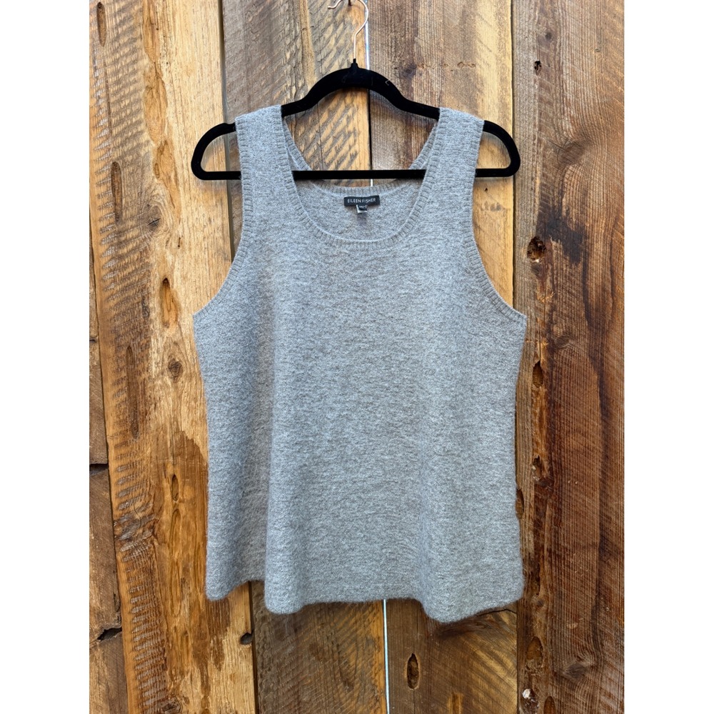Eileen Fisher 100 Alpaca Gray‎ L Quiet Luxury Minimalist Capsule